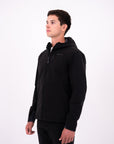 Men's Windward Thermal Hoody in Black — studio side view