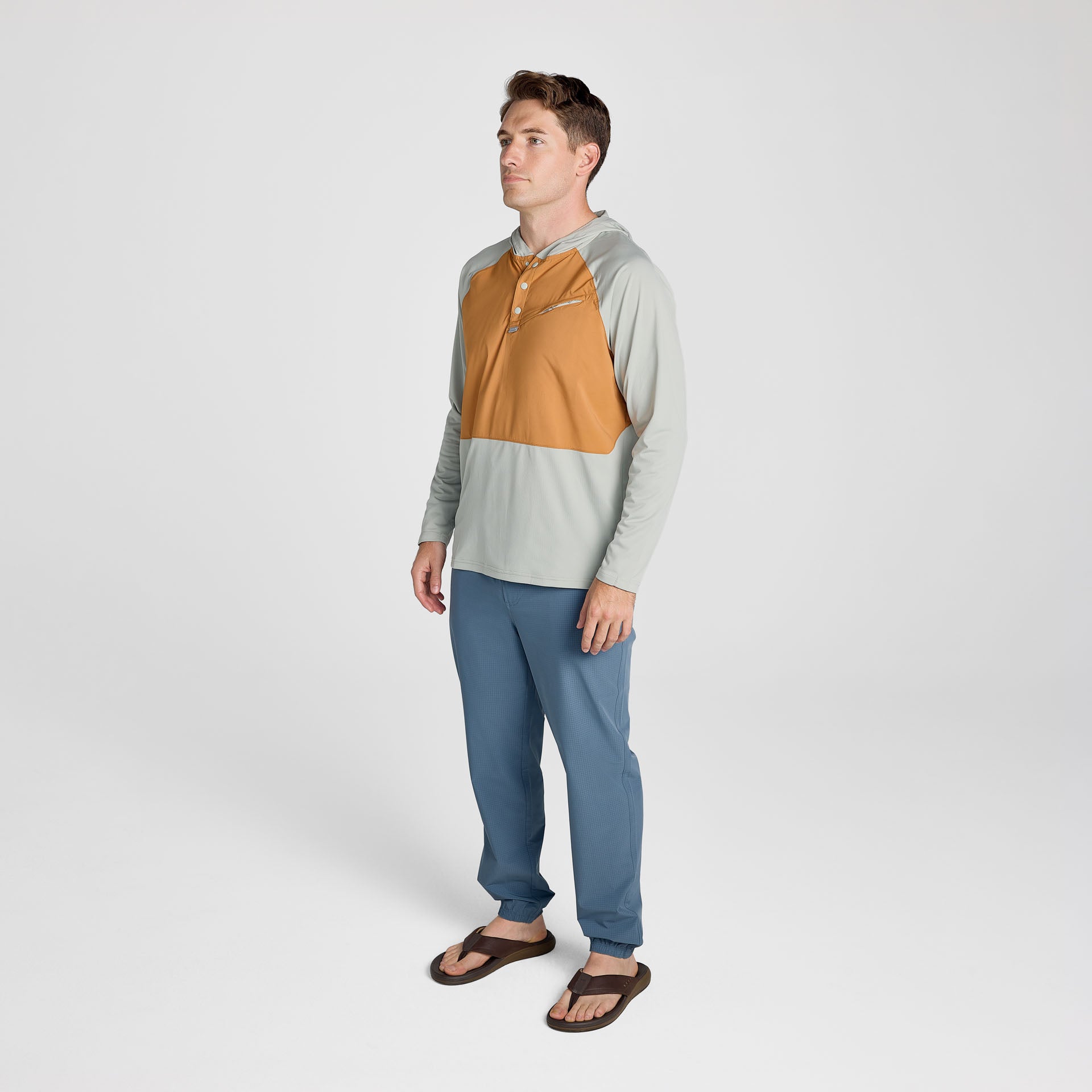 Men’s Long Run Hooded Solar Henley