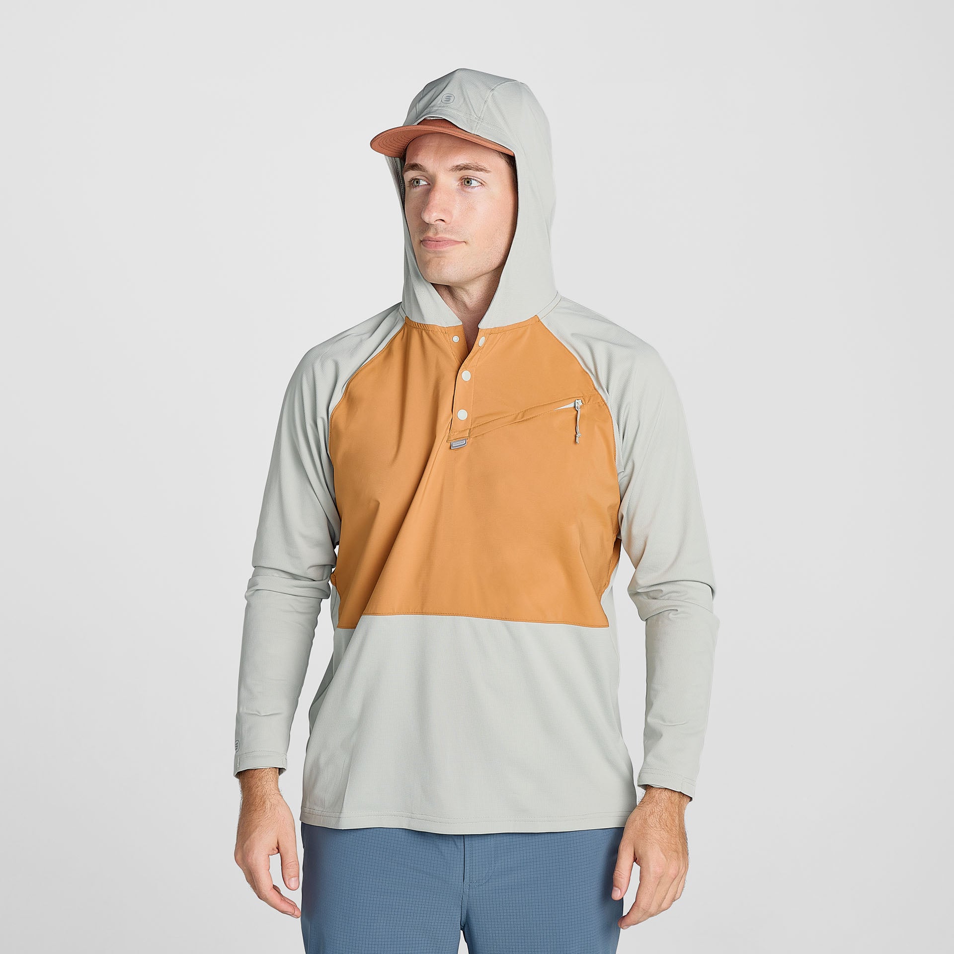 Men’s Long Run Hooded Solar Henley