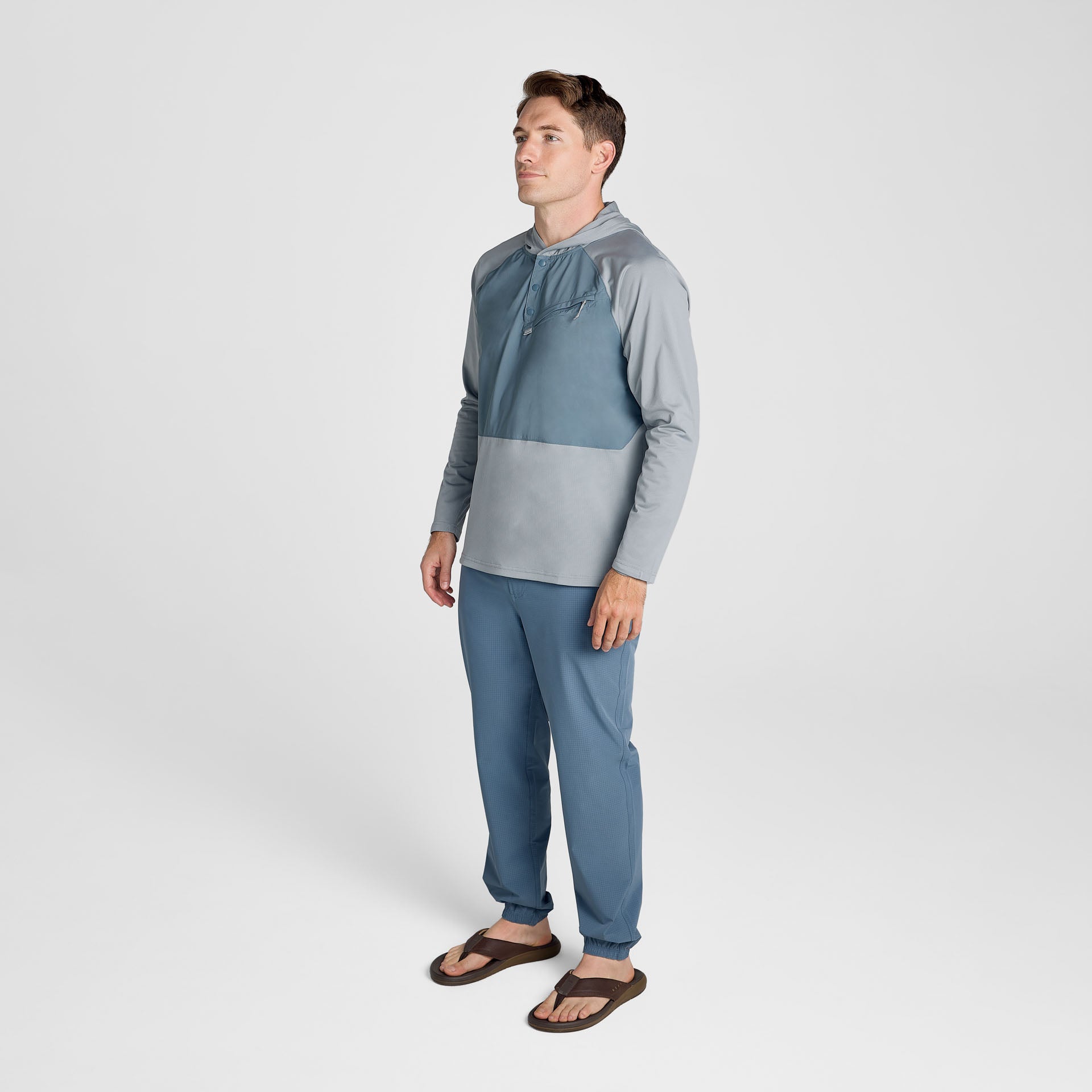 Men’s Long Run Hooded Solar Henley
