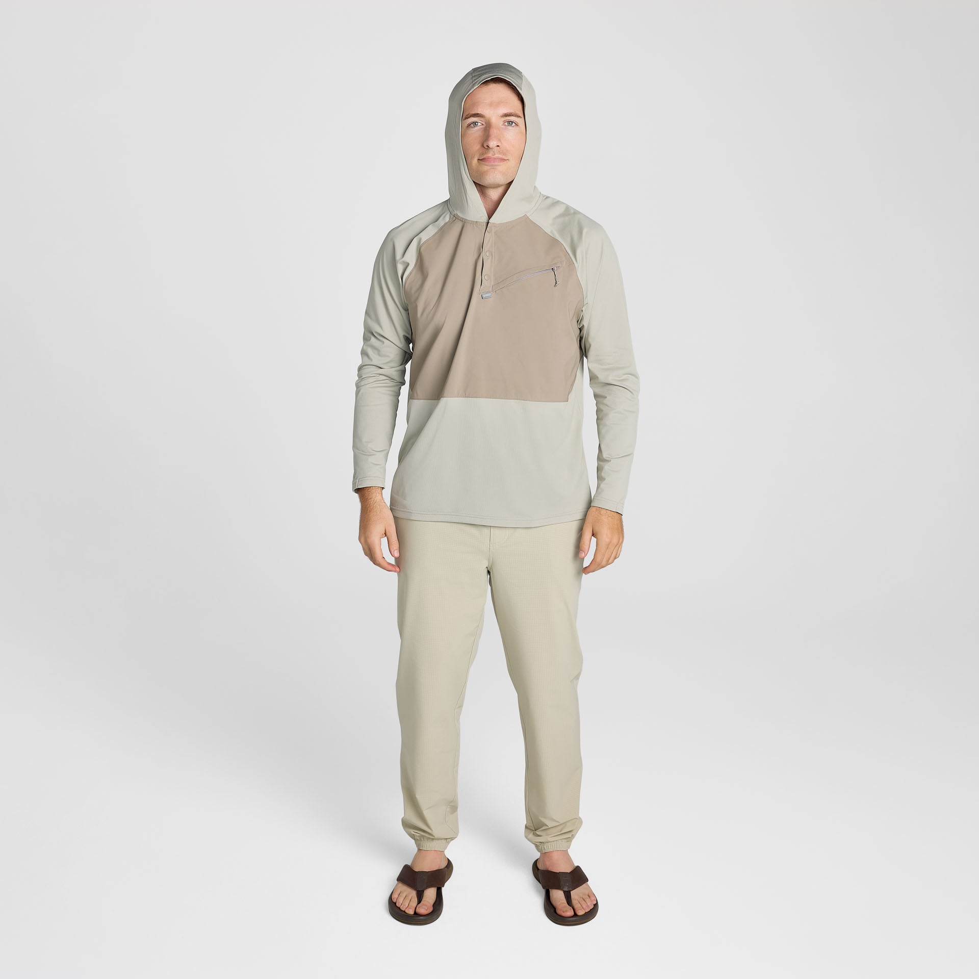 Men’s Long Run Hooded Solar Henley