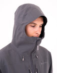 Men's HD Coastal Fishing Jacket in Tempest — studio hood and high-collar detail