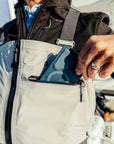 Breakwater Wader — phone in the water-resistant chest pocket