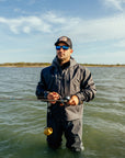Men's HD Coastal Fishing Jacket in Tempest, wading the flats
