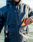 HD Coastal Fishing Jacket — zippered chest pocket detail