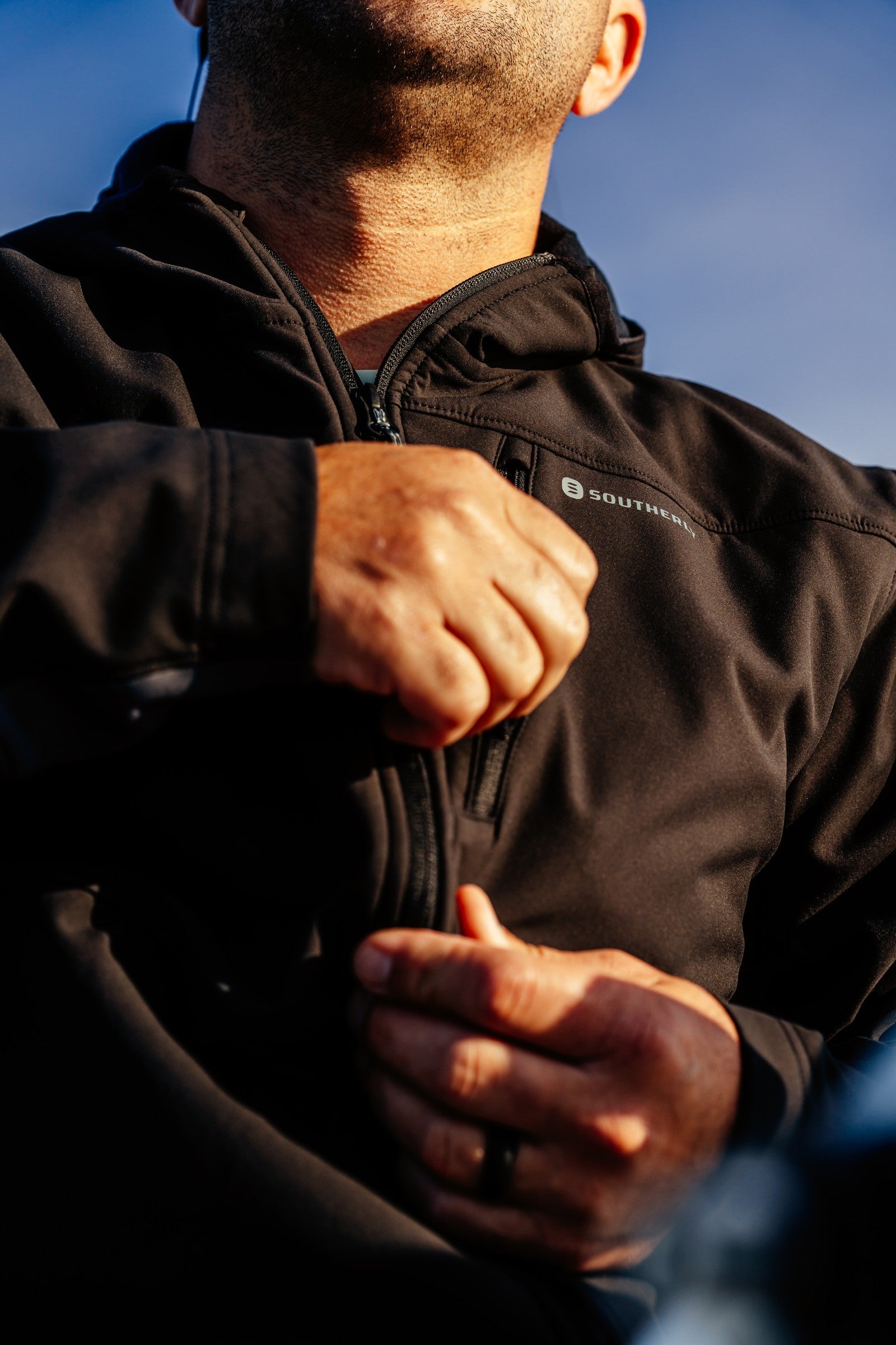 Windward Thermal Hoody — zippered chest pocket detail